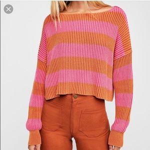 Free People Just My Stripe Sweater